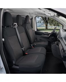Autostoelhoezen Tailor Made voor Volkswagen Transporter T7 vanaf 2024 (dubbele bijrijdersbank)