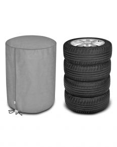 Beschermhoes voor het opbergen van 4 autowielen 4wheels, 80 x 90 cm, grijs