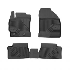 3D rubberen vloermatten No.77 voor TOYOTA AURIS II Hybrid 2012-2018 (3 stukken)