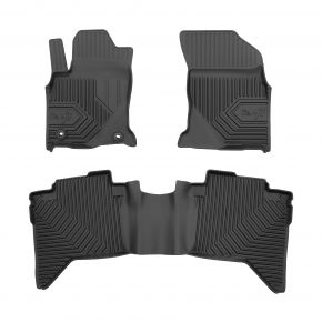 3D rubberen vloermatten No.77 voor Toyota Hilux VIII pickup, Active 2015-2026 (3 stukken)