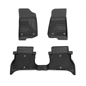 3D rubberen vloermatten No.77 voor Jeep Wrangler 4xe vanaf 2021 (3 stukken)