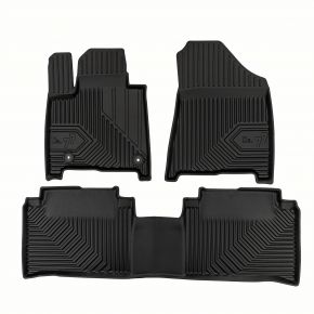 3D rubberen vloermatten No.77 voor Hyundai Santa Fe V 7 zitplaatsen, 1e en 2e zitrij, PHEV vanaf 2023 (3 stukken)