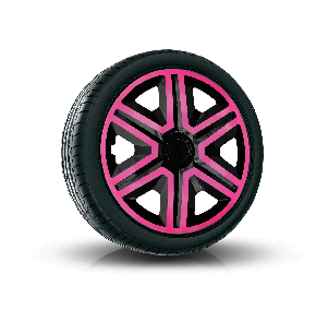 Wieldoppen ALFA ROMEO 15", ACTION DOUBLECOLOR RUŽOVO-ČIERNE 4 stuks