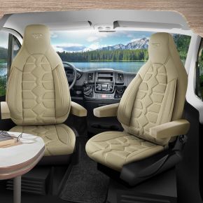 Boston autostoelhoezen beige | 2 voorstoelen