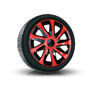 Wieldoppen FORD 14", DRACO rood 4 stuks