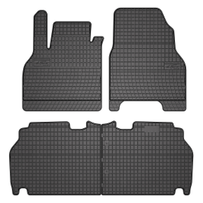 Rubber Automatten Renault Kangoo II combivan, 1e en 2e zitrij 4 stukken 2007-2021