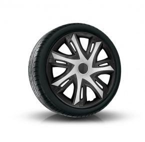 Wieldoppen voor ALFA ROMEO 15", N-POWER BICOLOR zilver-zwart  4 stuks