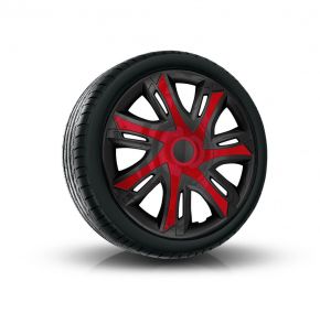 Wieldoppen voor ALFA ROMEO 15", N-POWER BICOLOR bordeaux-zwart  4 stuks