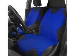 Universele katoenen autostoelhoezen POK (met uitsparing), blauw, voor + achter