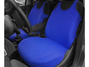 Universele katoenen autostoelhoezen POK, blauw, voor + achter