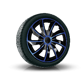 Wieldoppen OPEL 14", QUAD BICOLOR blauw 4 stuks