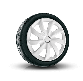 Wieldoppen TOYOTA 14", STIG wit gelakt 4 stuks