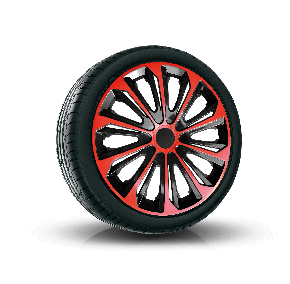 Wieldoppen FORD 14", STRONG DUOCOLOR ROOD-ZWART 4 stuks