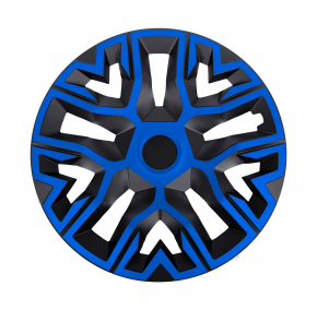 Wieldoppen voor MAZDA 15", THE BEST blauw-zwart, 4 stuks