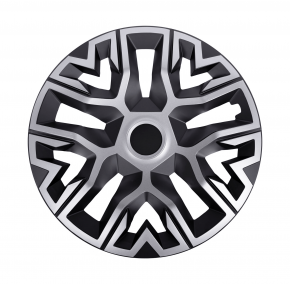 Wieldoppen voor MAZDA 15", THE BEST zilver-zwart, 4 stuks