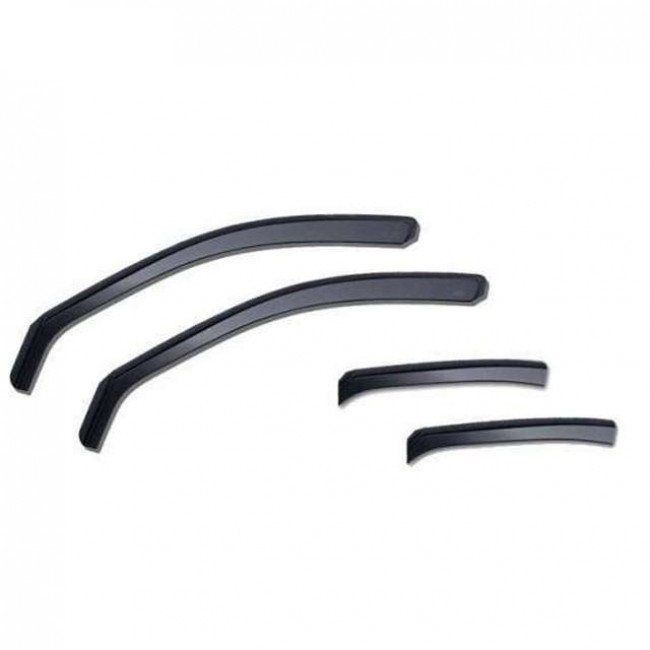 Zijwindschermen Honda Jazz 5-deurs 2001-2008 - ClimAir Winddeflectoren Rookgrijs Set Van 2