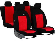 Voorstoel Hoes Katoen Italfodere Autostoelhoezen Voor Fiat Panda III (vanaf 2012) - Katoen, Grijs/Zwart, Handgemaakt In Italië Autostoelhoezen Katoen