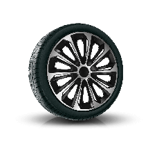 Wieldoppen NISSAN 16, STRONG DUOCOLOR groen-zwart 4 stuks