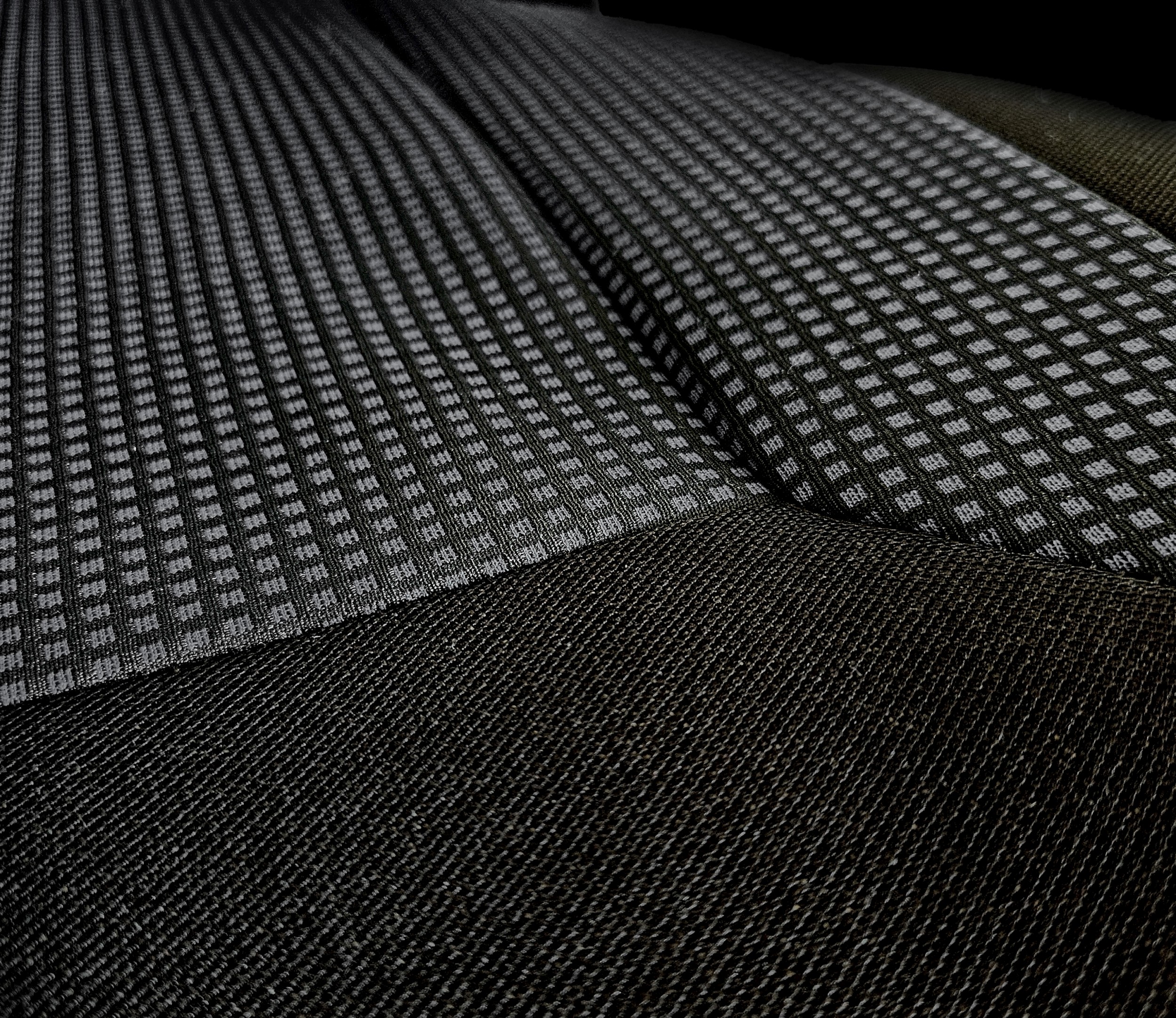 Detail van de donkergrijze ROYAL jacquard stof