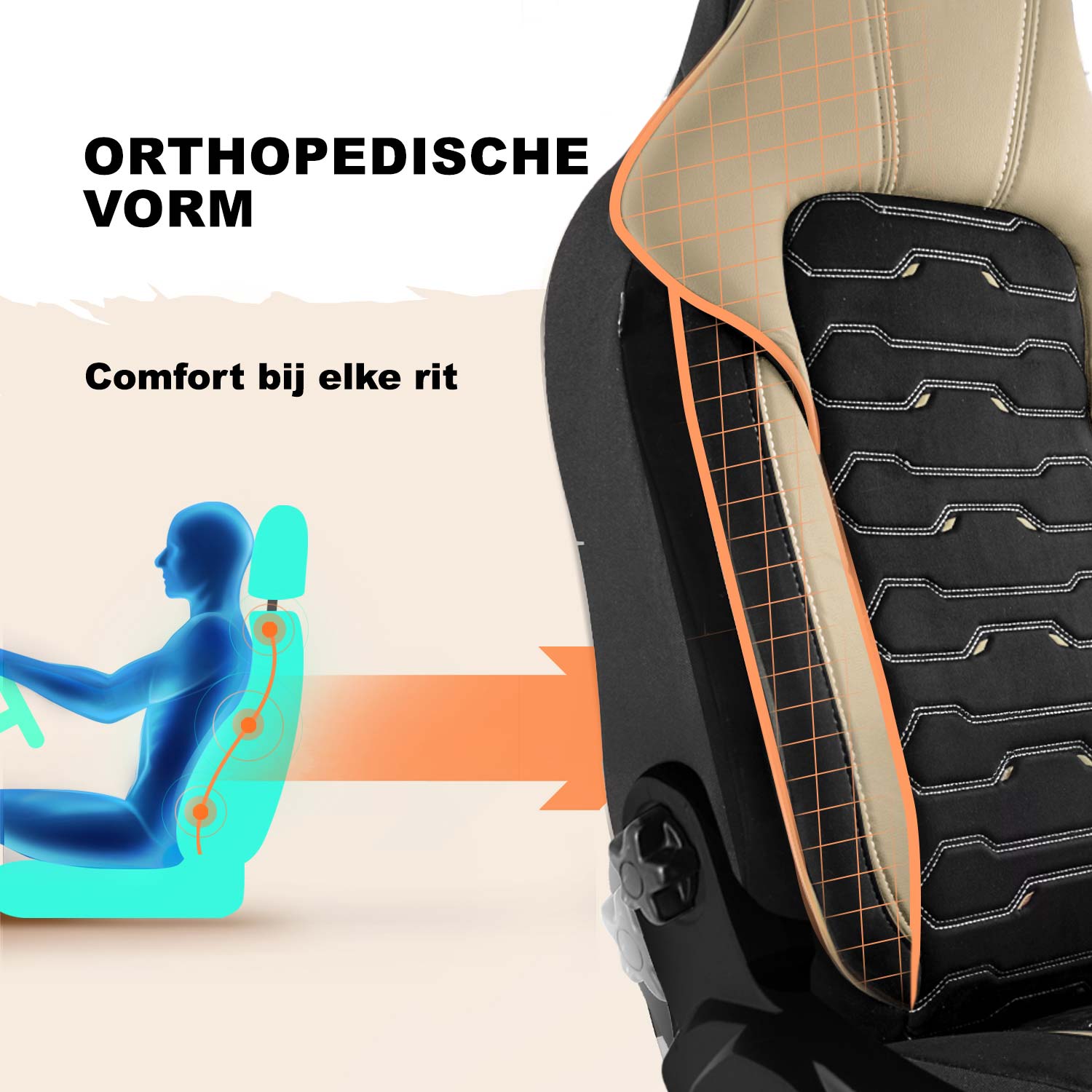 Vorm van de Beirut autostoelhoezen voor comfort tijdens het rijden